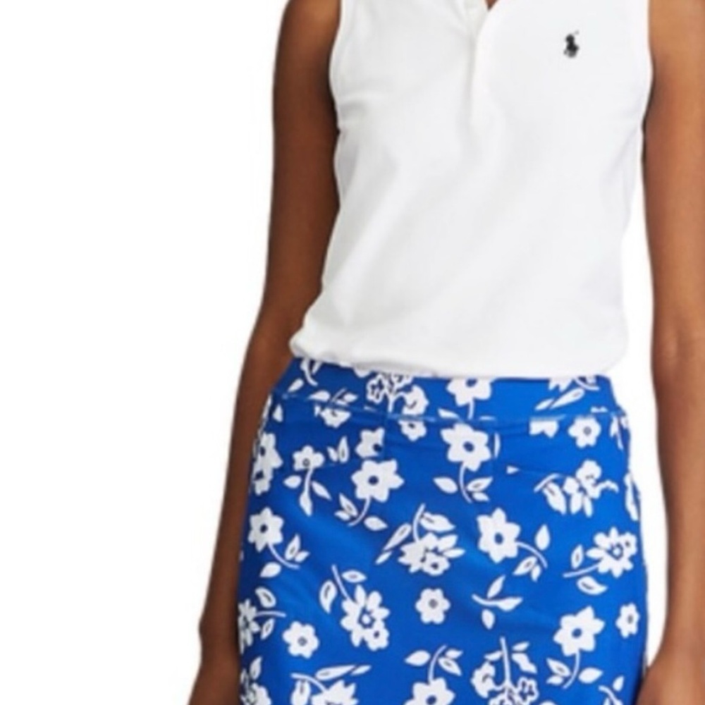 Ralph Lauren Royal Blue Floral Pencil Skirt